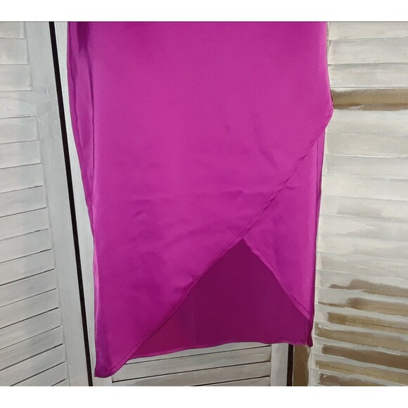 Just Fab Cold Shoulder Slip Dress Size Large Adjustable Straps Wedding Guest - Picture 5 of 12